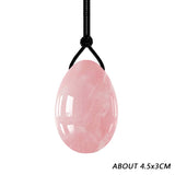 Natural Rose Quartz Yoni Egg Set for Vaginal Muscle Strengthening and Feminine Wellness Massage