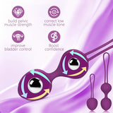 4 Kegel Balls for Women Tightening Exercise Set, Different Kegel Weights for Pelvic Floor Muscle, Pelvic Floor Trainer System for Beginners & Advance (Purple)