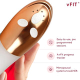 Rose Gold Vfit Red LED Light Device Empowher Intimate Wellness System for Menopausal Women & New Mothers, Promotes Natural Hydration & Helps Tighten Pelvic Floor (4-Piece Set)