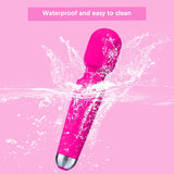 Centerel Massager Wand Vibrator with 20 Modes 8 Vibration,Rechargeable Vibrator Wand Waterproof Body Massager-Rose Red