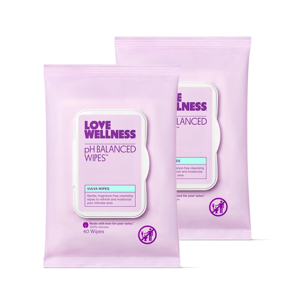 Ph Balancing Wipes for Women | Feminine Hygiene for Cleansing with Aloe Vera | Fragrance-Free Intimate Health | Moisturizing, Soothing & Calming for Sensitive Skin | Travel Size | 2-Pack — wellness product for adults 45+