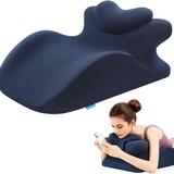 Ergonomic Memory Foam Wedge Pillow for Pain Relief & Comfort, Washable Cover