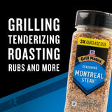 Seasoning, Montreal Steak, No MSG Added, Gluten Free, No Artificial Flavors, for Transforming Everyday Cuts of Meat and Vegetables into a Grilling Masterpiece, 11.62 Oz