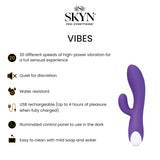 SKYN Vibes Personal Massage Wand Vibrator with 20 Speeds - Purple, Single Unit