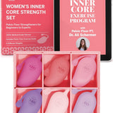 Pixie Inner Core Wellness & Strength Training for Feminine Care – Women’S Core Strength Set – Set of 6 – Includes Easy-To-Read Guide & Exercises for Beginners & Advanced (Blush)