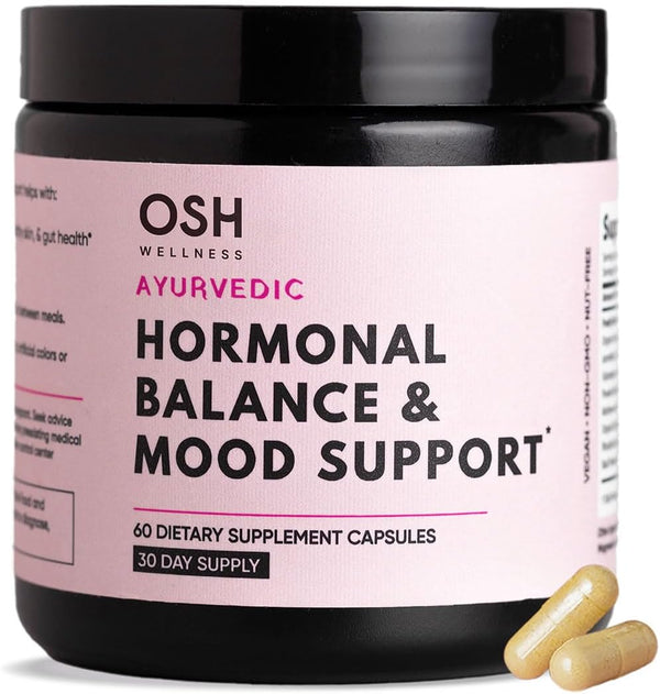 Ayurvedic Hormone Balance for Women | Cortisol Reducer | Mood, Energy, & Sleep Support | Regulates Estrogen | Stress Relief | Ashwagandha, Rhodiola, & Shatavari | Made in USA | 60 Ct. - OSH Wellness — wellness product for adults 45+