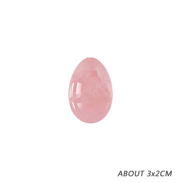Natural Rose Quartz Yoni Egg Set for Vaginal Muscle Strengthening and Feminine Wellness Massage — wellness product for adults 45+