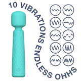Vibrating Soft Touch Wand, 10 Vibration Settings, Waterproof