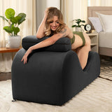Esse Luxury Couples' Chair - Ergonomic Design for Enhanced Comfort and Intimacy, Crafted from Durable High-Density Foam, Velvish Black