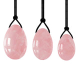 Natural Rose Quartz Yoni Egg Set for Vaginal Muscle Strengthening and Feminine Wellness Massage