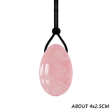 Natural Rose Quartz Yoni Egg Set for Vaginal Muscle Strengthening and Feminine Wellness Massage