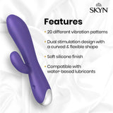 SKYN Vibes Personal Massage Wand Vibrator with 20 Speeds - Purple, Single Unit