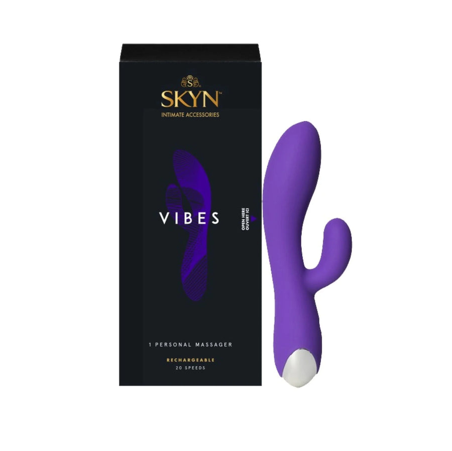SKYN Vibes Personal Massage Wand Vibrator with 20 Speeds - Purple, Single Unit