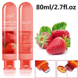 80ml Gourmet Fruit-Flavored Lubricant Gel for Adults - Perfect for Sensual Massage and Intimate Experiences
