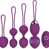 4 Kegel Balls for Women Tightening Exercise Set, Different Kegel Weights for Pelvic Floor Muscle, Pelvic Floor Trainer System for Beginners & Advance (Purple)