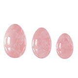 Natural Rose Quartz Yoni Egg Set for Vaginal Muscle Strengthening and Feminine Wellness Massage