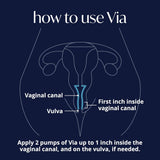 Via by  Vaginal Moisturizer Cream for Women, Non-Hormonal, Water-Based, Made with Hyaluronic Acid, Vitamins, Peptides, Jojoba Oil, 30 Ml
